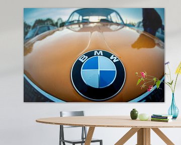 BMW oldtimer motorkap met embleem oranje van Customvince | Vincent Arnoldussen