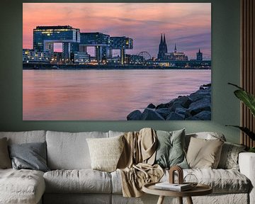 Panorama van Keulen, Rijnland, Duitsland van Alexander Ludwig