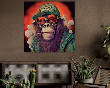 Mister Monkey - le singe fumeur - Mister Monkie monkey sur Dunto Venaar