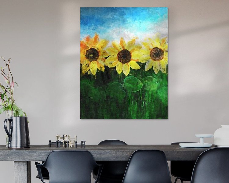 Voorbeeld van het werk in een kamer