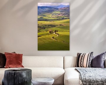 Heuvellandschap van Toscane Italië van Marga Vroom