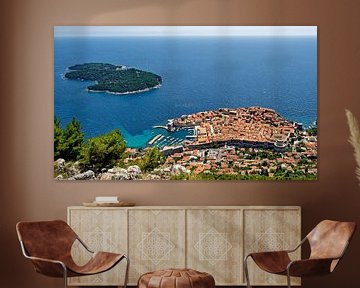 Dubrovnik with island of Lokrum, Croatia by x imageditor