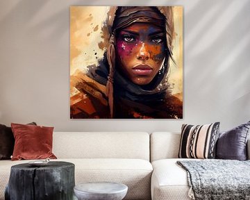 Mächtige Tuareg-Frau #2 von Chromatic Fusion Studio