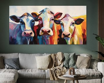 Koeien abstract van Bert Nijholt