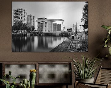 Londenbrug op het Eilandje in Antwerpen | Zwart - Wit van Daan Duvillier | Dsquared Photography