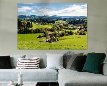 Farm and hill landscape in the Allgäu by Dieter Walther