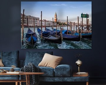 VENICE Grand Canal & Gondels  van Melanie Viola
