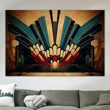 Wandmalerei im Art déco-Stil