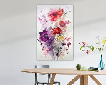 Magische Bloemen in Aquarel van Christian Ovís