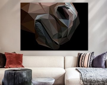 Paard Super Close Up Abstract Low Poly van Yoga Art 15