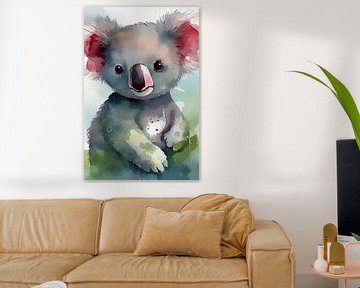 Aquarel van een koala van Christian Ovís