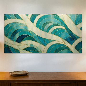 Türkisfarbene Wellen