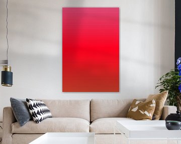 Paysage abstrait de coucher ou de lever de soleil en rouge néon.