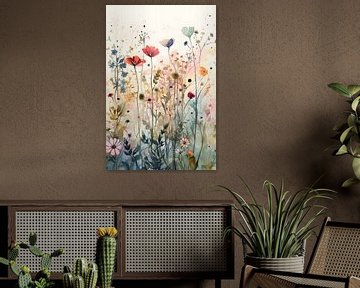 Bloemen in aquarel van Artsy