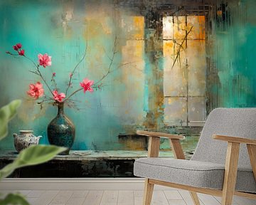 Mystiek en dromerig - stilleven schilderij - Wabi Sabi van Joriali fotografie en schilderijen