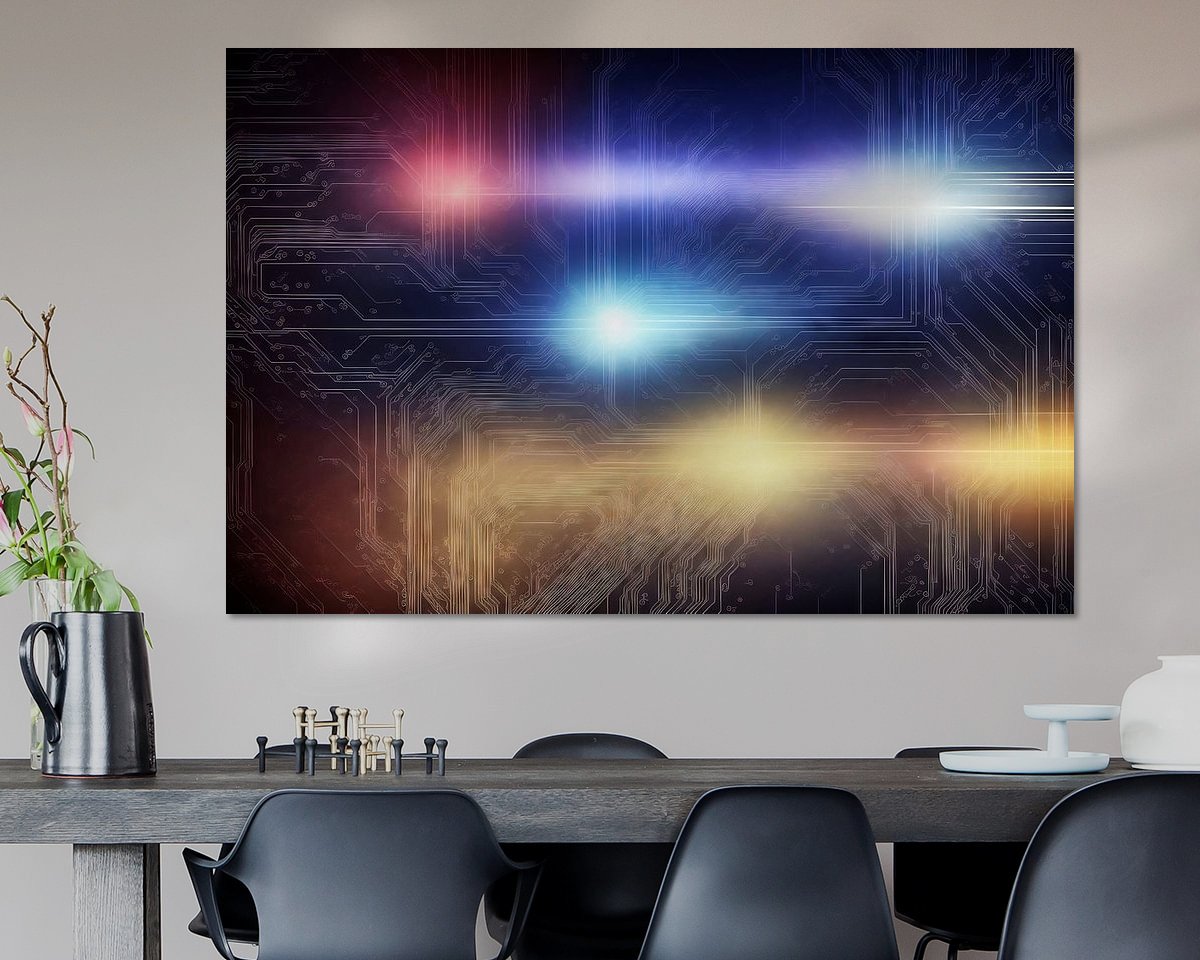Voorbeeld van het werk in een kamer