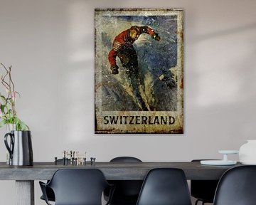 Switzerland Travel Poster by Gunawan RB