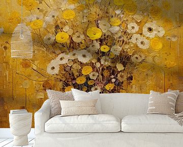 Flowers in Gold van Whale & Sons