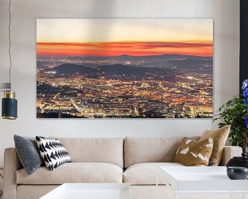 Sunset skyline Braga by Sonny Vermeer