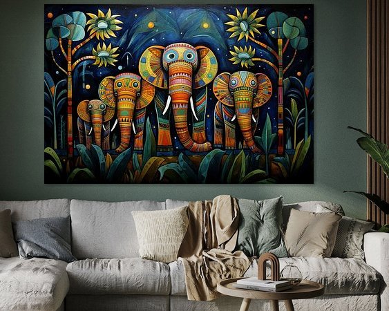 Voorbeeld van het werk in een kamer