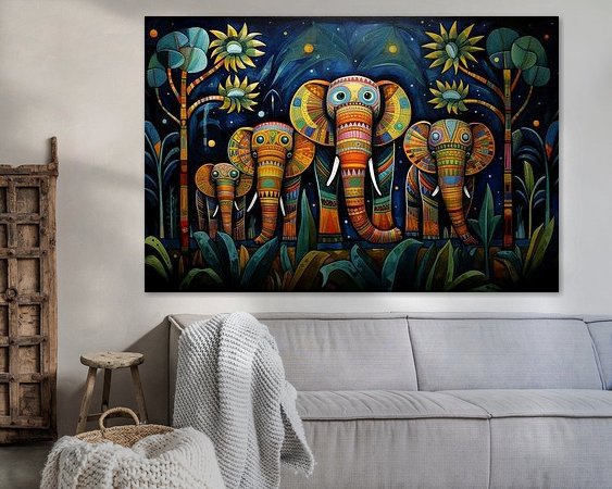 Voorbeeld van het werk in een kamer