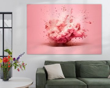Betoverende Roze Explosie van Digitale Schilderijen