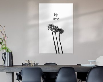 Minimalist summer idyll with palm trees by Melanie Viola