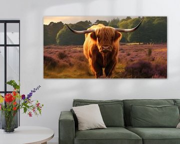 Scottish Highlander in Drentse Heide by Vlindertuin Art