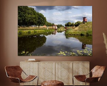 Stervormige Vesting Bourtange, Groningen, Nederland van Imladris Images