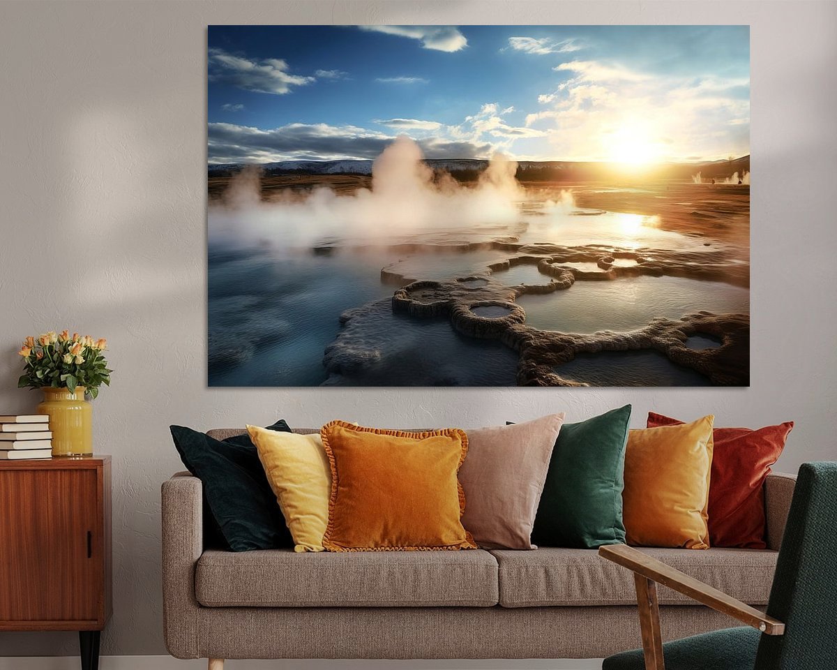 Voorbeeld van het werk in een kamer