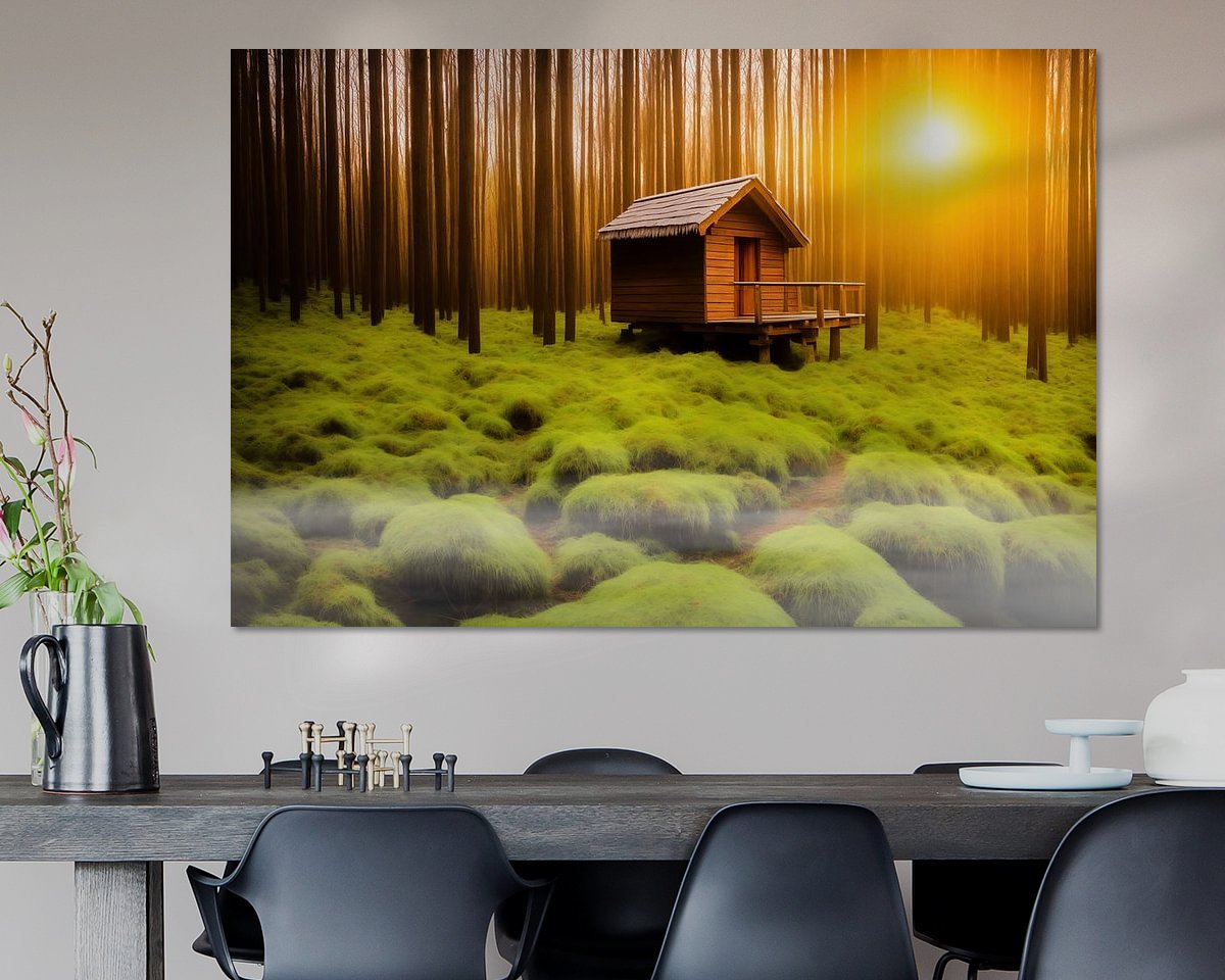 Voorbeeld van het werk in een kamer