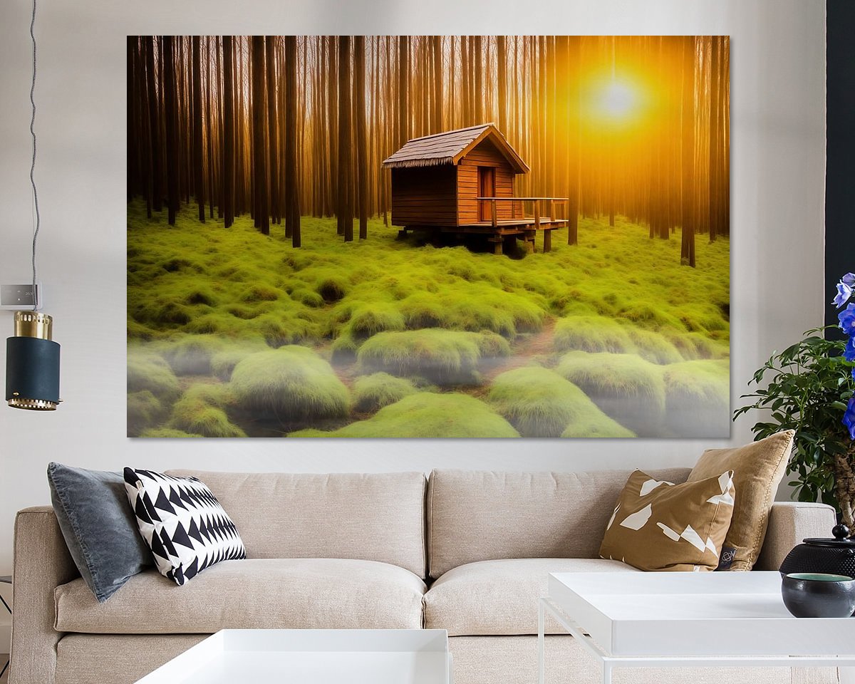 Voorbeeld van het werk in een kamer