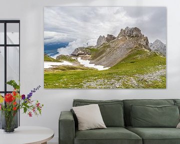 Blick auf das Karwendelgebirge bei Mittenwald