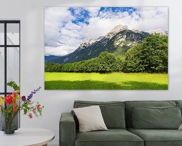 Blick auf das Karwendelgebirge bei Mittenwald. von Rico Ködder