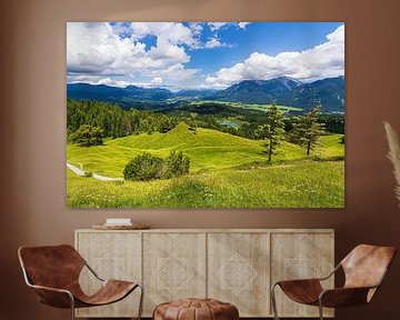 View from the Hoher Kranzberg to the Karwendel Mountains and Estergebi by Rico Ködder