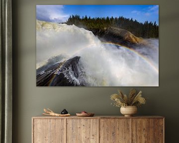 Regenbogen am tosenden Wasserfall von Daniela Beyer