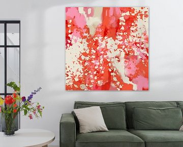 Happy colors. Chromatic Reverie: Red, Pink, and White in Modern Abstraction by Dina Dankers