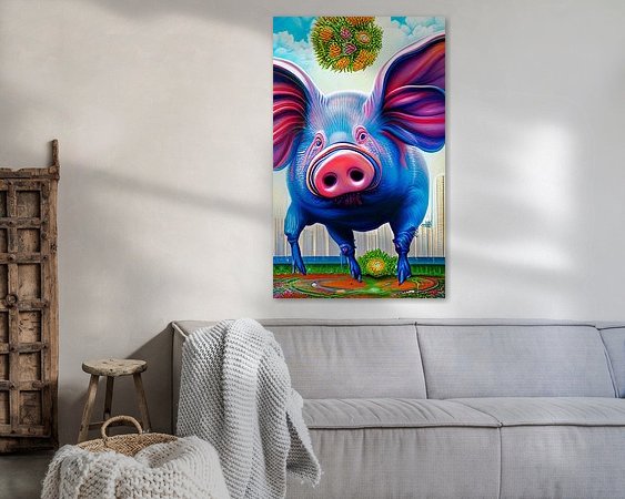 Voorbeeld van het werk in een kamer