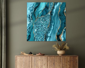 Agate Glitter Ocean Texture 11 by Aloke Design
