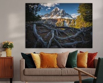 Panorama du Peitlerkofel dans les Dolomites sur Jean Claude Castor