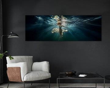 Dancing Woman: Poetic Ballet Underwater Photography Painting by Surreal Media