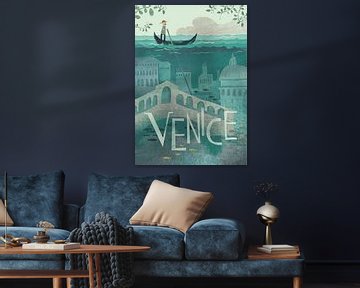 Venetië Gondola`s van Conte Monfrey