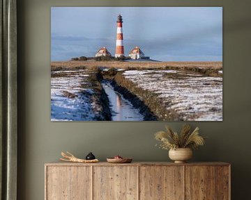 Vuurtoren Westerhever, Noord-Friesland, Duitsland van Alexander Ludwig