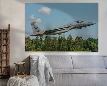 Take-off F-15C Eagle Massachusetts Air National Guard. van Jaap van den Berg