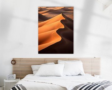 Zandduinen in de woestijn van Namibia van Visuals by Justin