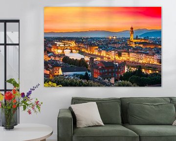 Zonsondergang in Florence van Mustafa Kurnaz