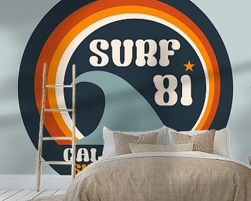 Surf 81 retro poster van H.Remerie Photography and digital art