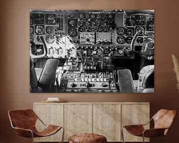 Cockpit of old aircraft by Christiaan Onrust