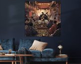 Voorbeeld van het werk in een kamer