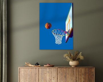 Basketbal in popart van IHSANUDDIN .